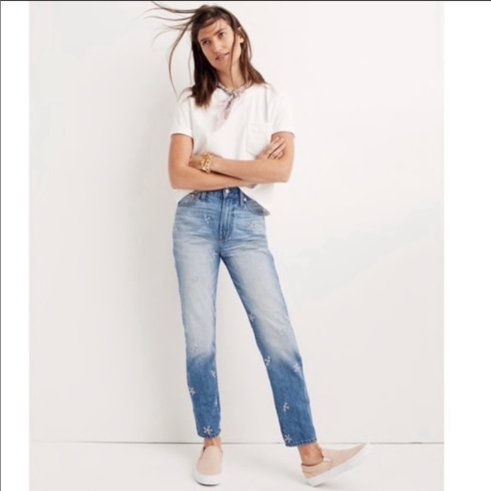 Madewell Perfect Summer Jean Daisy Embroidered